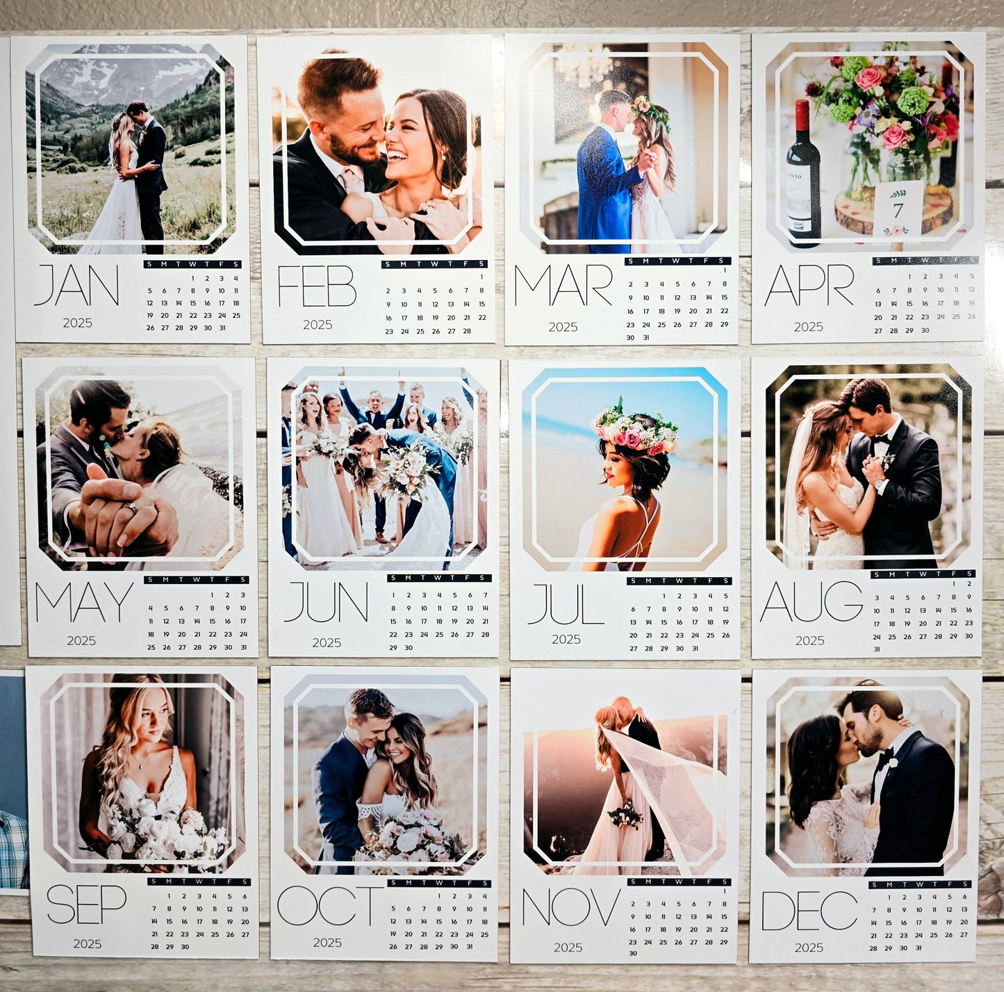Flexible Magnetic Calendars (12 photo magnets)
